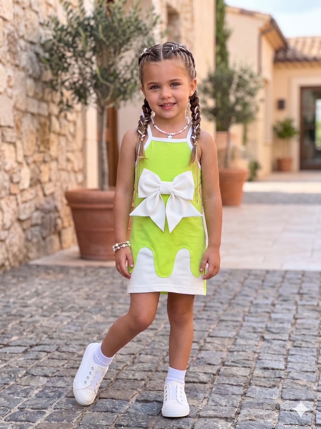 neon toddler dress Neon Green Dress Laise: Baby to 10 years old 2T US numeric