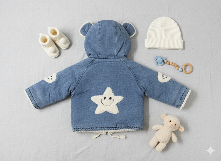 Girls Imported Winter Hoodie Fur Jacket [GT-183] [2-7Years]