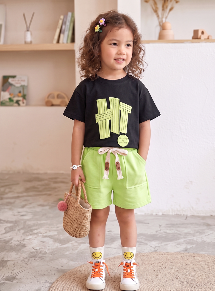 Girl's Imported Black Co-Ord Set [GCS-4990] (2-7 Years)
