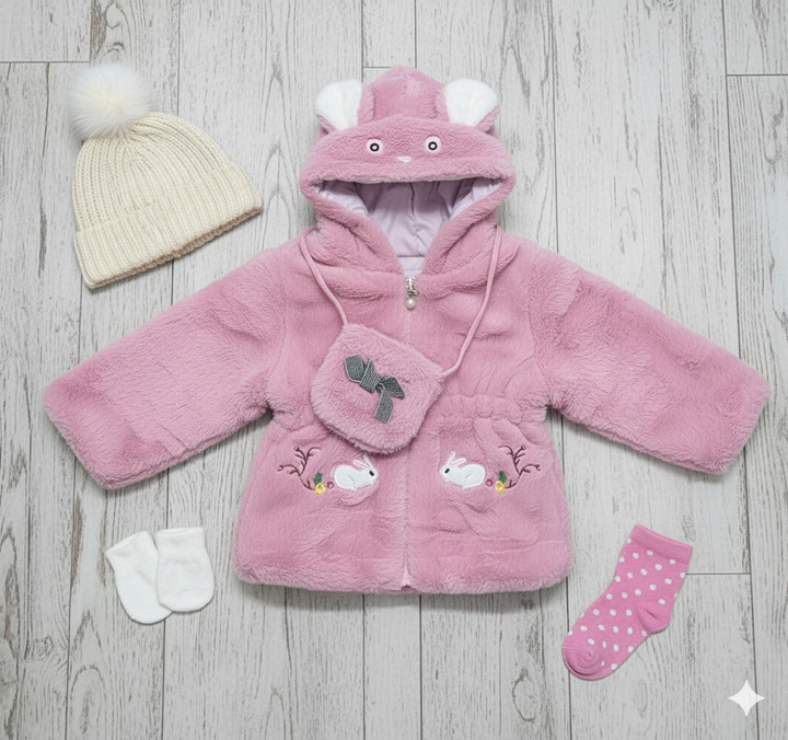 Girls Imported Winter Hoodie Jacket [GT-179] [ 1-5 Years ]