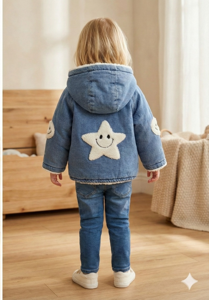 Girls Imported Winter Hoodie Fur Jacket [GT-183] [2-7Years]