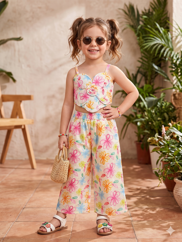 Girls Printed Cotton Co-Ord Set [GCS-6767] (1-6Years)
