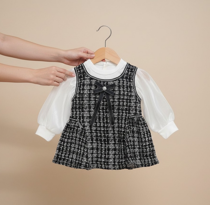 Girls Imported Black Frock [GF-6402] (9M - 4Years)