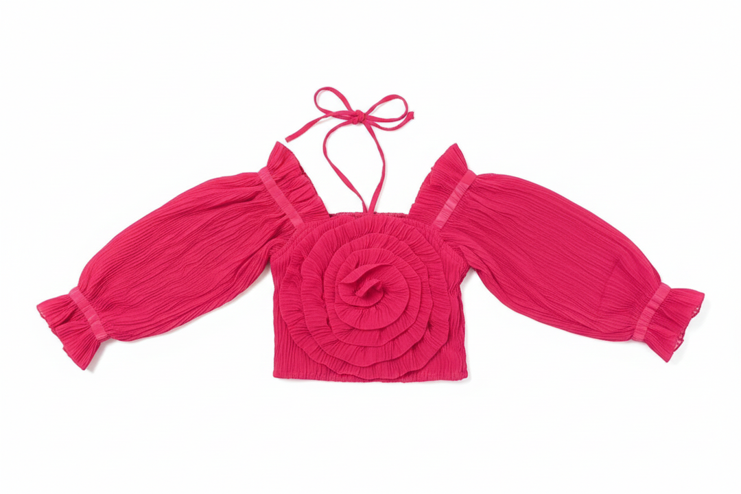 Girls Red Party Wear Top [GT-196] [4-12 Years]