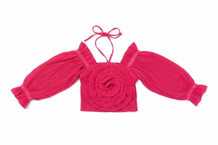 Girls Red Party Wear Top [GT-196] [4-12 Years]