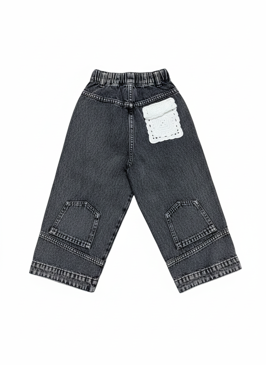 Girls Designer Straight Fit Denim Light Blue Jeans [GJ-1018] (4-12Years)