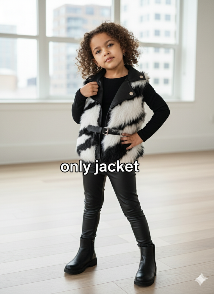 Girls Imported Winter Sleeves Less Jacket (Only Jacket) [GT-156] [ 3-8 Years ]