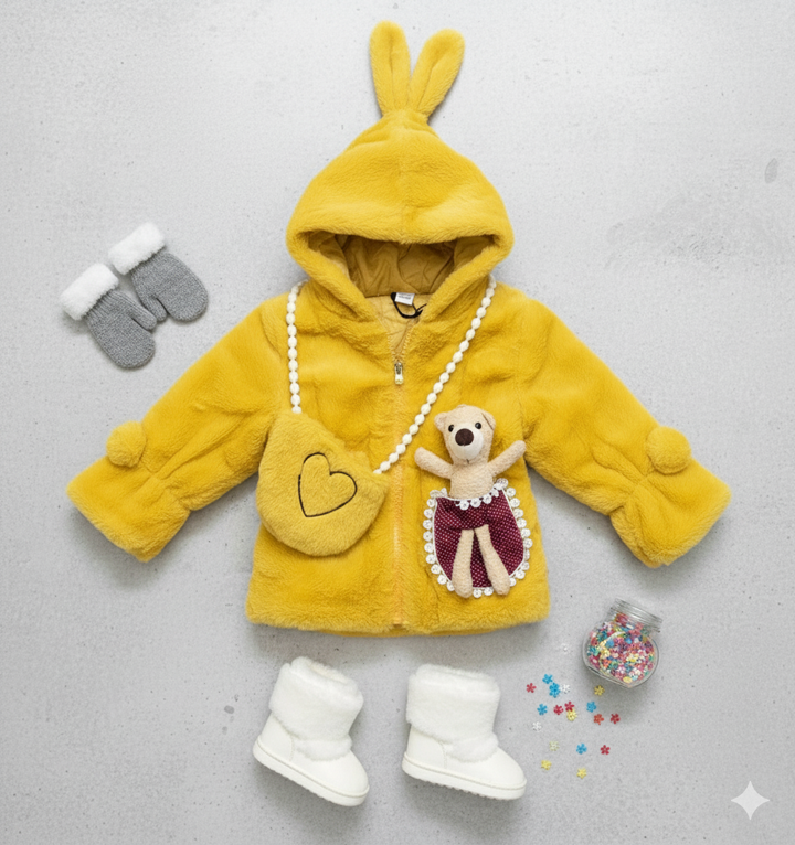 Girls Imported Winter Hoodie Jacket [GT-182] [ 1-5 Years ]