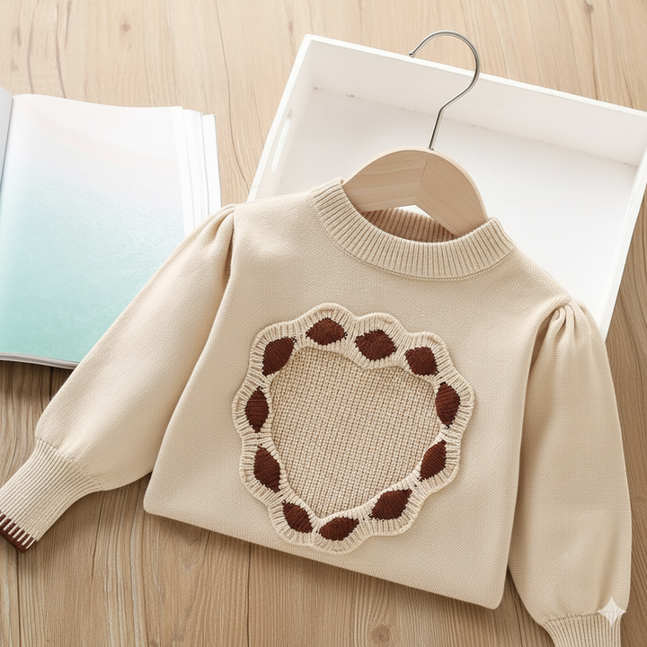 Girls Knitted Sweater Top And Skirt Set, Korean Fashion, Autumn/Winter Co-Ord Set [GCS-6673] (2-7 Years)