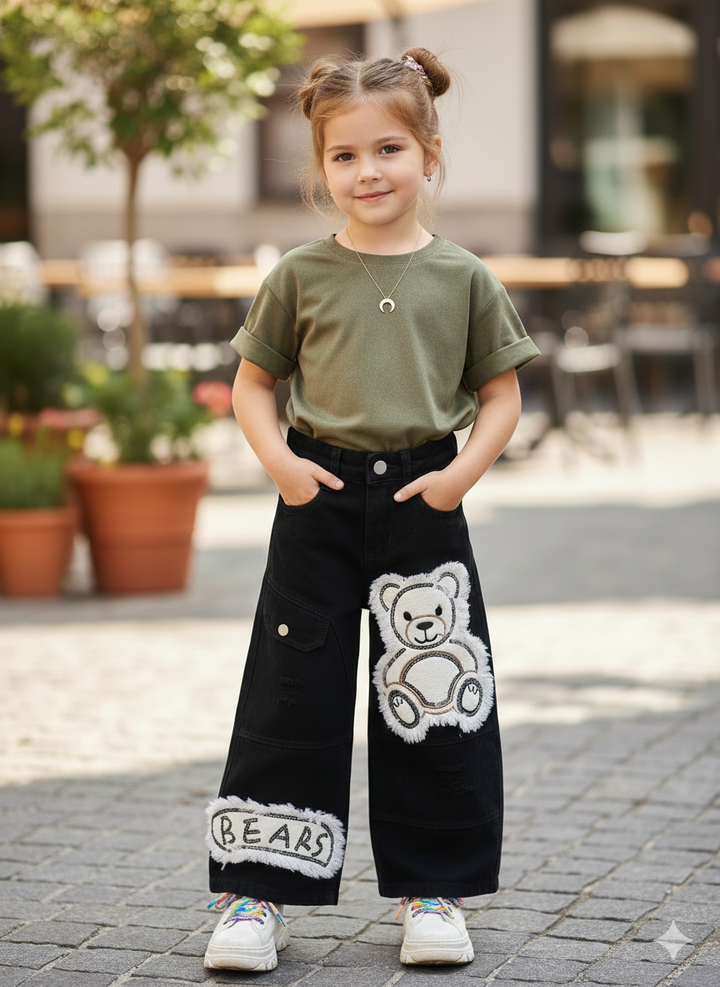 Girls Straight Fit Denim Jeans (Only Jeans) [GJ-1016] (3-14Years)