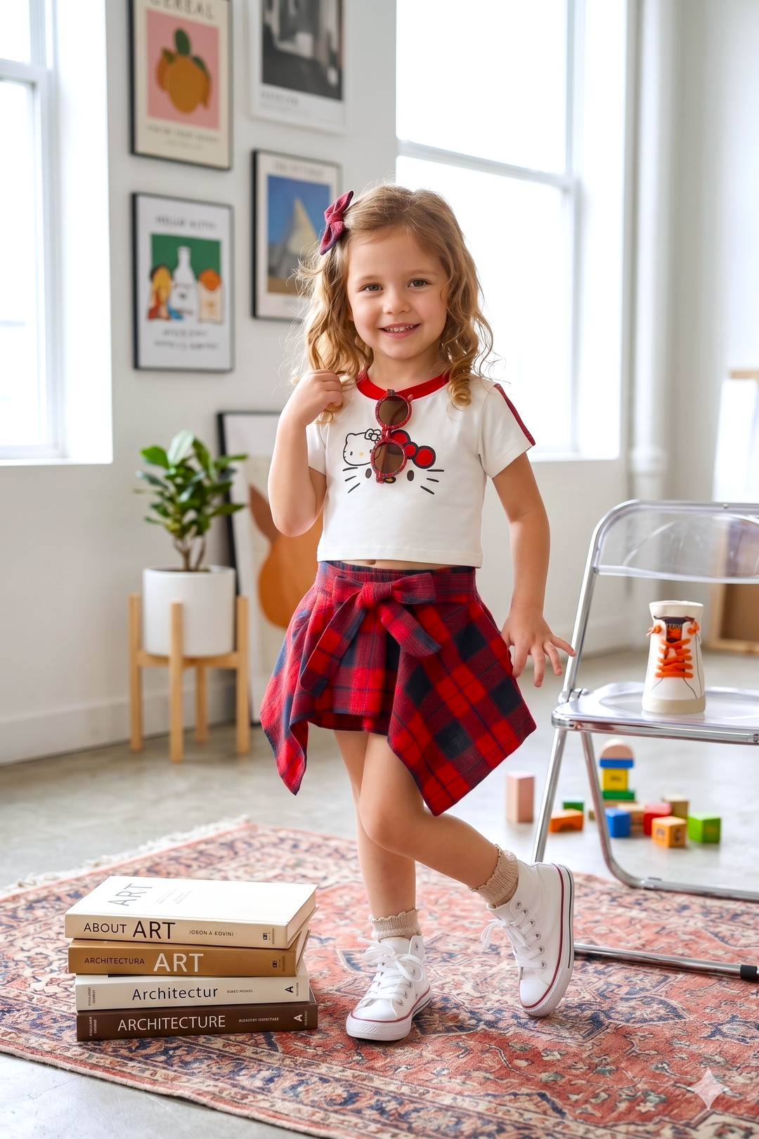 Girl's Imported Red Co-Ord Set [GCS-5002] (9Month -5 Years)