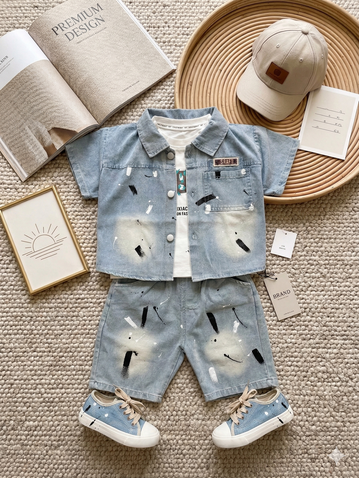 Boys Light Blue Imported Cord Set [BT -2062] [2- Years]