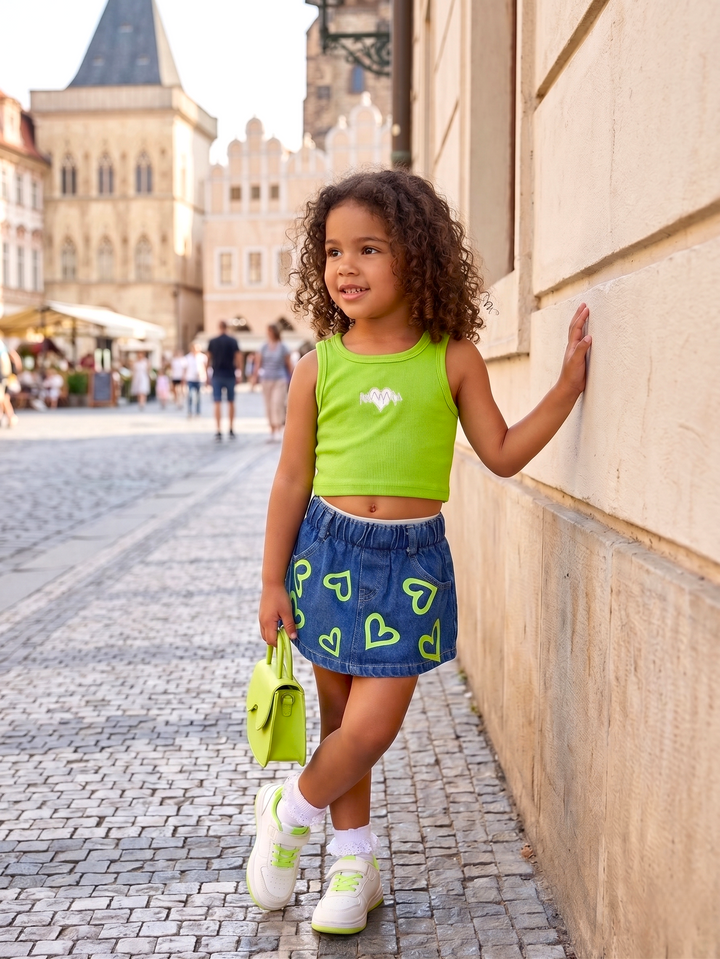 Girl’s Imported Co-Ord Set  [GCS-7639](6M - 3Year)
