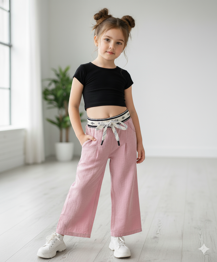 Girls Cotton Straight Fit Pants [GJ-920] (4-12Years)