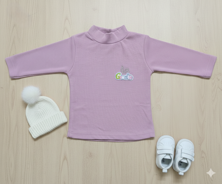 Girls Imported Polo Neck Full Sleeves Top (Only Top) [GT-174] [4-12 Years]