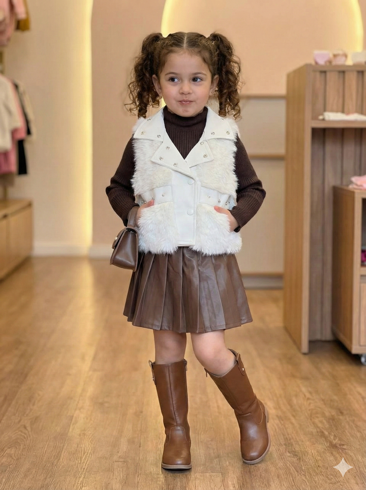 Girl's 3 Piece Imported Co-Ord Set [GCS-6133](4-9 Years)