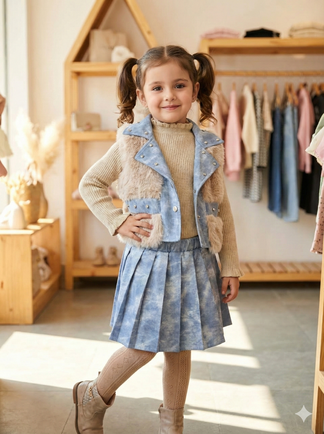 Girl's 3 Piece Imported Co-Ord Set [GCS-6139](4-9 Years)