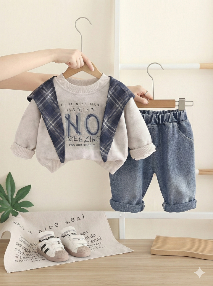 Boys 2 Piece Blue Co-Ord Set [BT-6091] (1-6 Years)