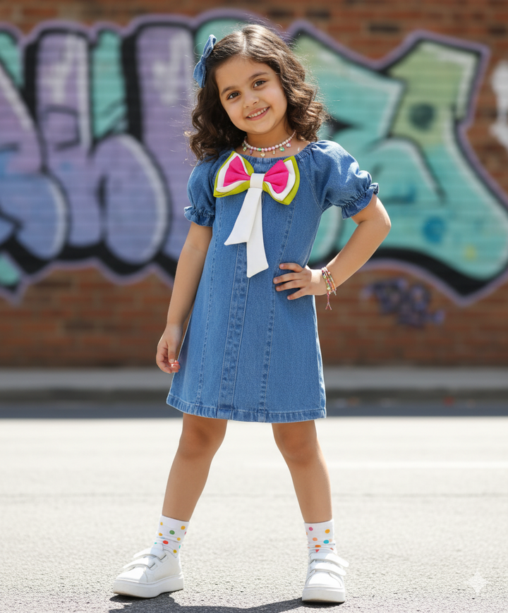Girls Light Denim Dress [GD-6408] (1-12 Years)