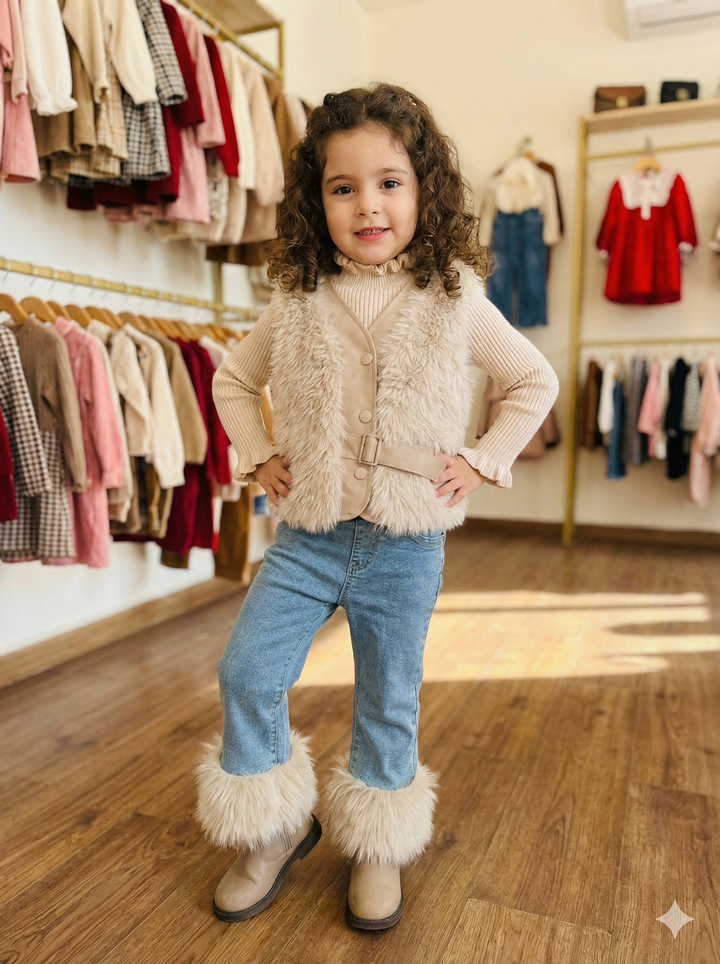 Girl's 3 Piece Imported Co-Ord Set [GCS-6137](2-6 Years)