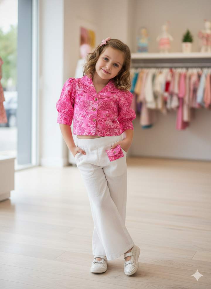 Girl's Printed Co-Ord Set [GCS-6469] (4-13 Years)