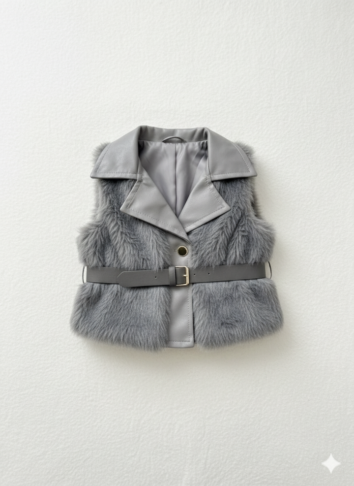 Girls Imported Winter Sleeves Less Jacket (Only Jacket) [GT-158] [ 3-8 Years ]