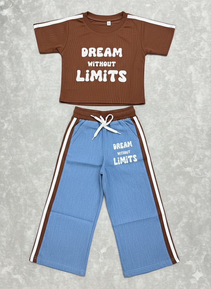 Girl's Causal Brown Co-Ord Set [GCS-5049](3-12 Years)