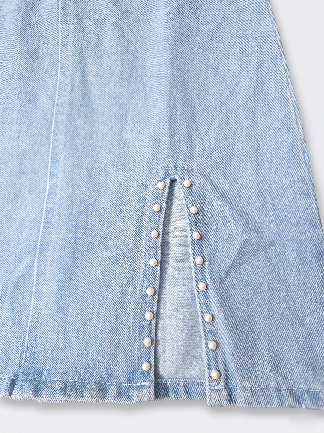 Girl's Medium Blue Denim Flower Co-Ord Set [GCS-7741] (2-8 Years)