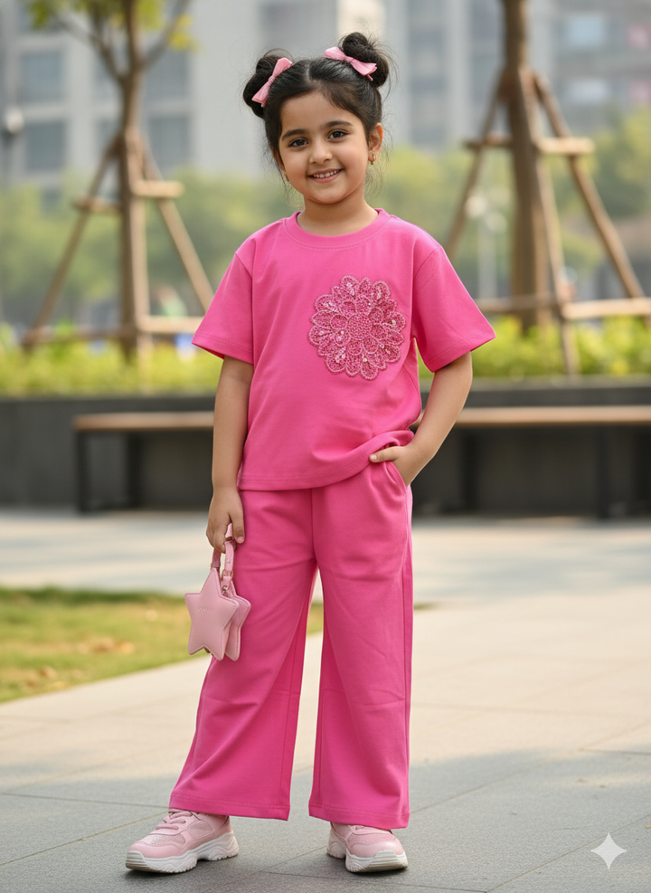 Girls Party Wear Gajar Co-Ord Set [GCS-6328](4-12 Years)