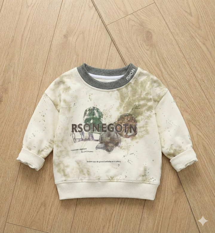 Boys 2 Piece Cream Co-Ord Set [BT-6090] (1-6 Years)