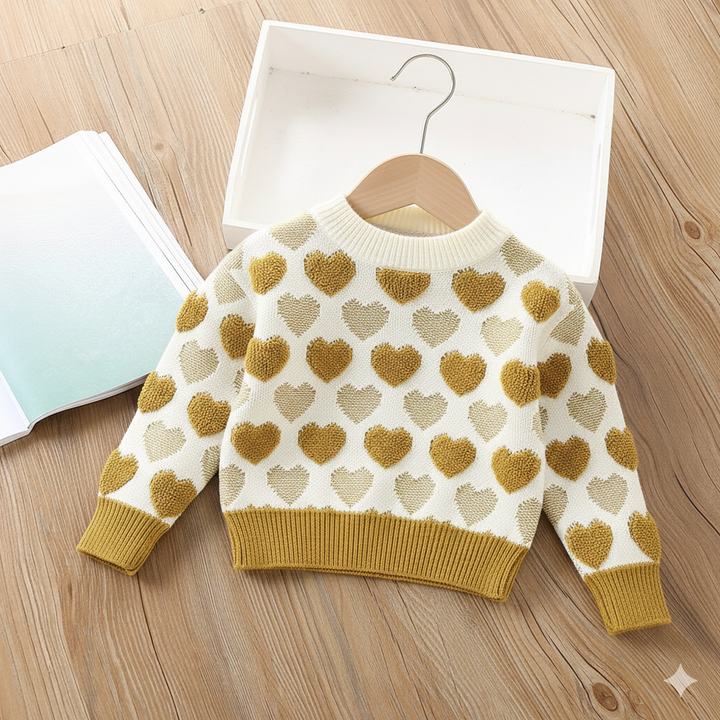 Girls Knitted Sweater Top And Skirt Set, Korean Fashion, Autumn/Winter Co-Ord Set [GCS-6669](2-7 Years)