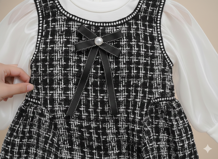 Girls Imported Black Frock [GF-6402] (9M - 4Years)