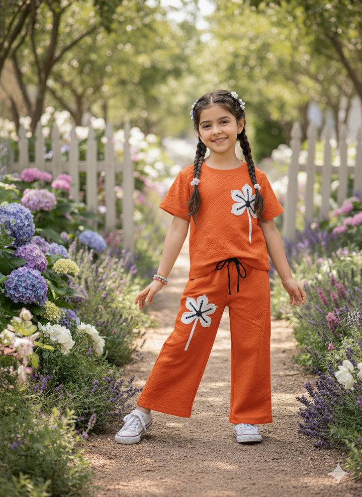Girl's Rust Causal Co-Ord Set [GCS-6307](4-12 Years)