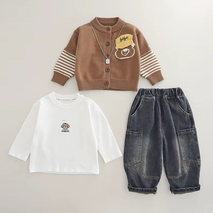 Boys 3 Piece Co-Ord Set [BT-6476] [1 - 6Years]