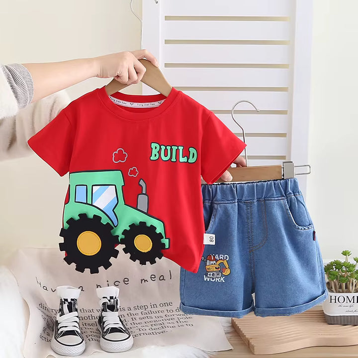 Boys Imported Red Cord Set [6K-4090] [2 - 7 Years]