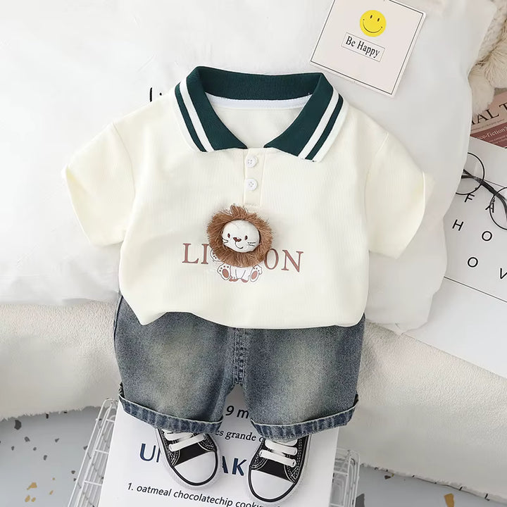 Boys White Imported Co-Ord Set [BT -2050] [1-6 Years]