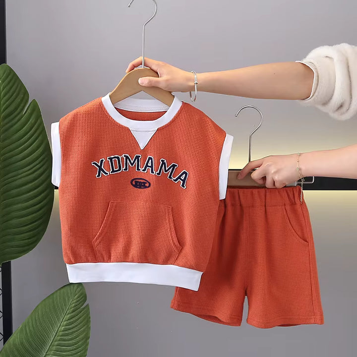 Boys Imported Orange Co-Ord Set [BT-495] [2-7 Years]