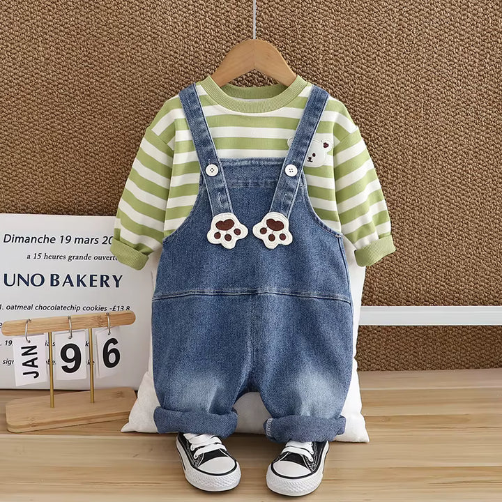 Unisex Impored Green Dungaree [BT-6468] [1 - 5Years]