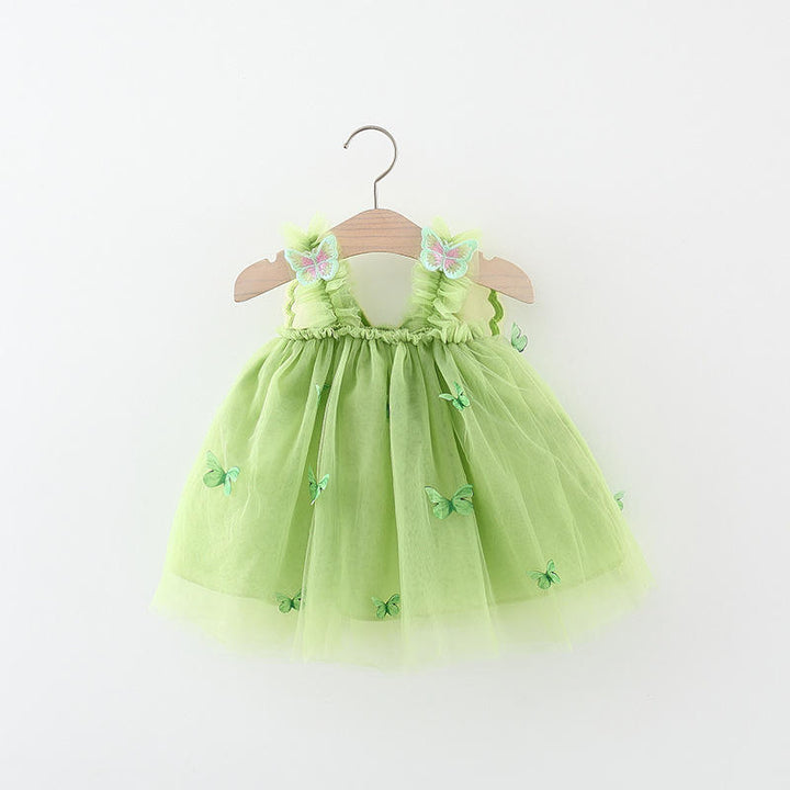 Summer New Back Bright Wings Embroidered Butterfly Dress [GF-5219] (6M - 3 Years)