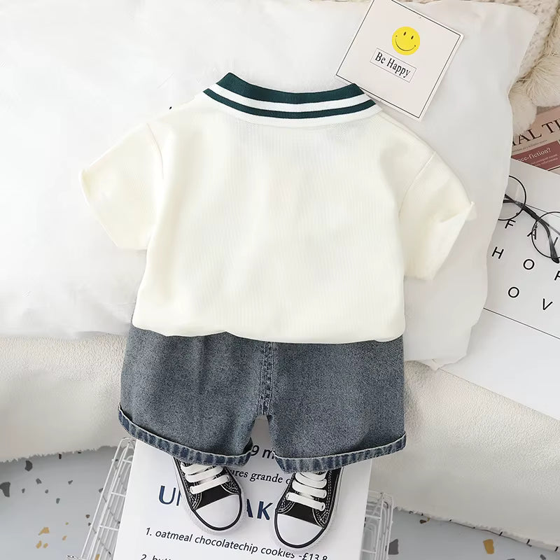 Boys White Imported Co-Ord Set [BT -2050] [1-6 Years]