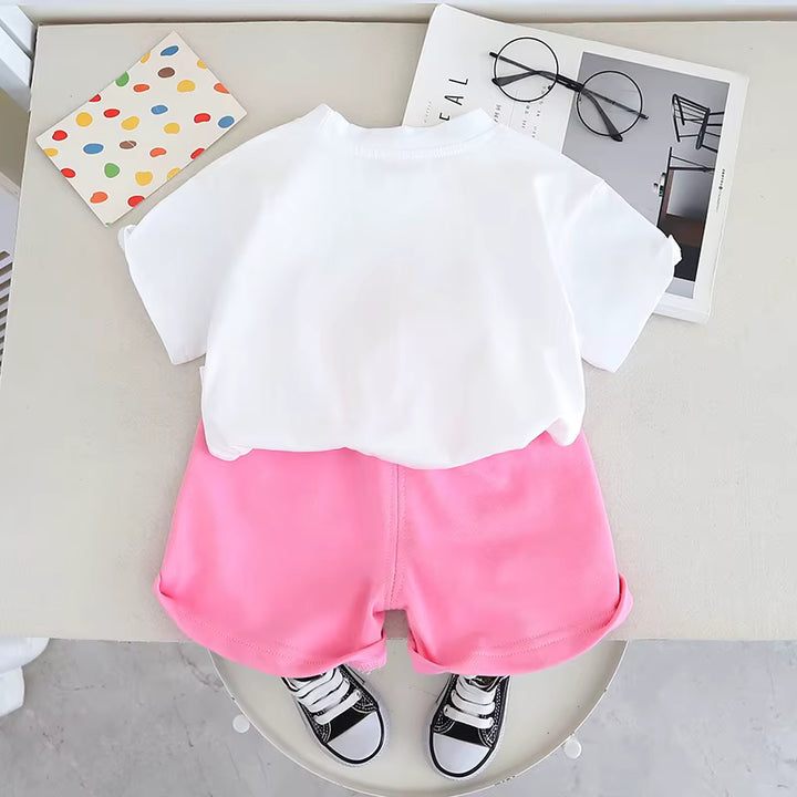 Girl's Imported White Co-Ord Set [GCS-4989] (2-7 Years)