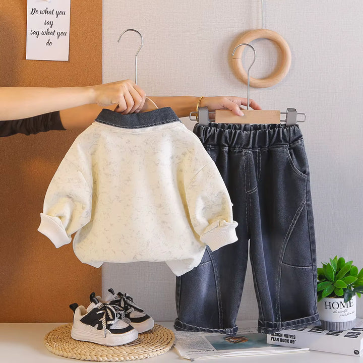 Boys Imported White Cord Set [BT -8542] [1-6 Years]