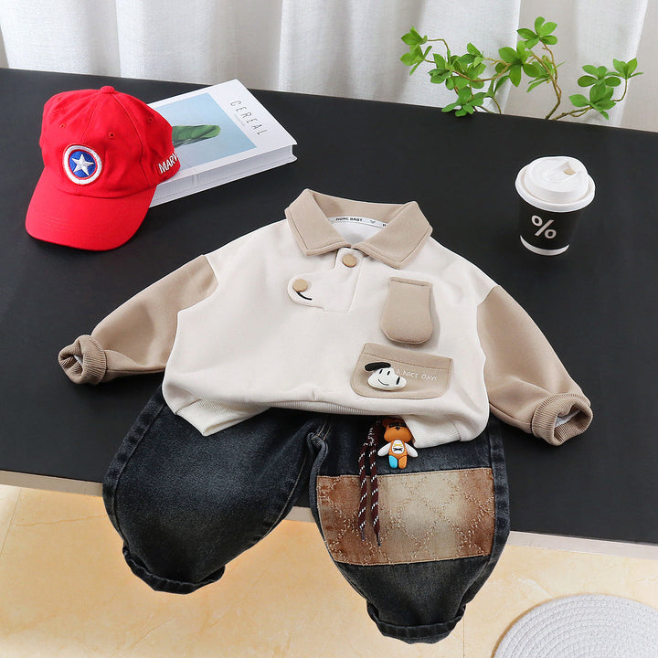 Boys Imported Brown Cord Set [BT-3410] (1-6Years)