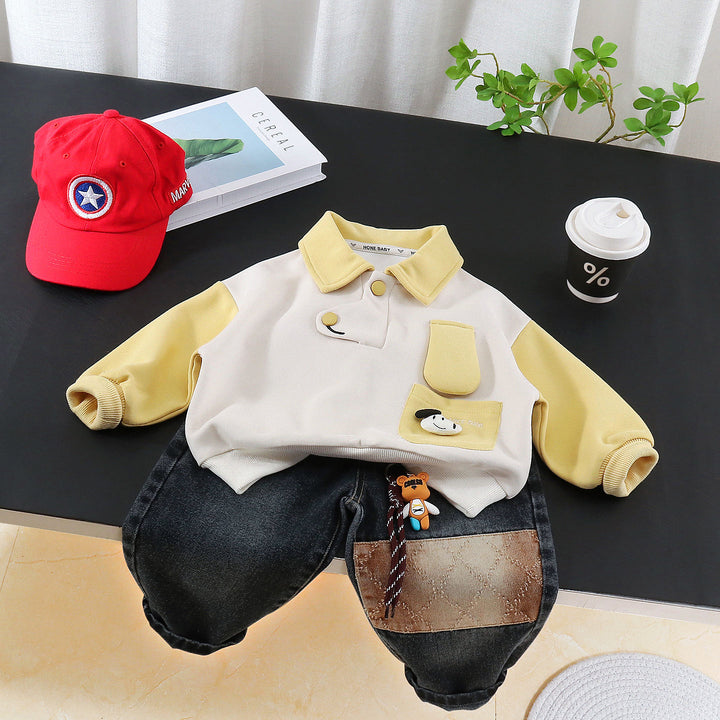 Boys Imported Yellow Cord Set [BT-2410] (1-6Years)