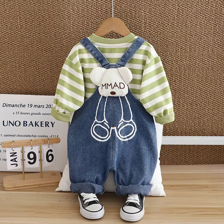 Unisex Impored Green Dungaree [BT-6468] [1 - 5Years]