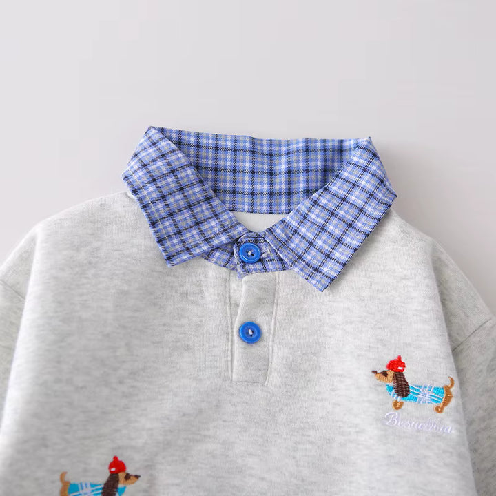 Boys Grey Imported Co-Ord Set [BT-6525] [1 - 5Years]