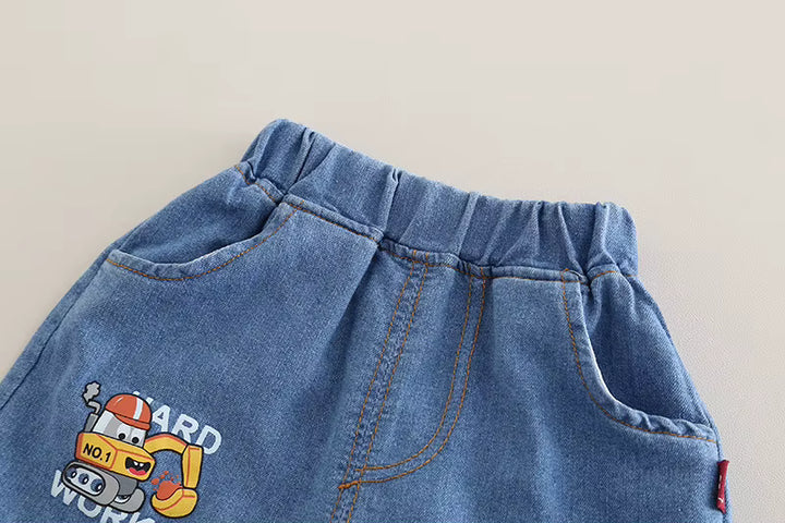 Boys Imported White Cord Set [BT-4089] [2 - 7 Years]