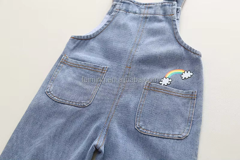 Girls Imported Denim Dungaree [GD-6480] (1-6 Years)