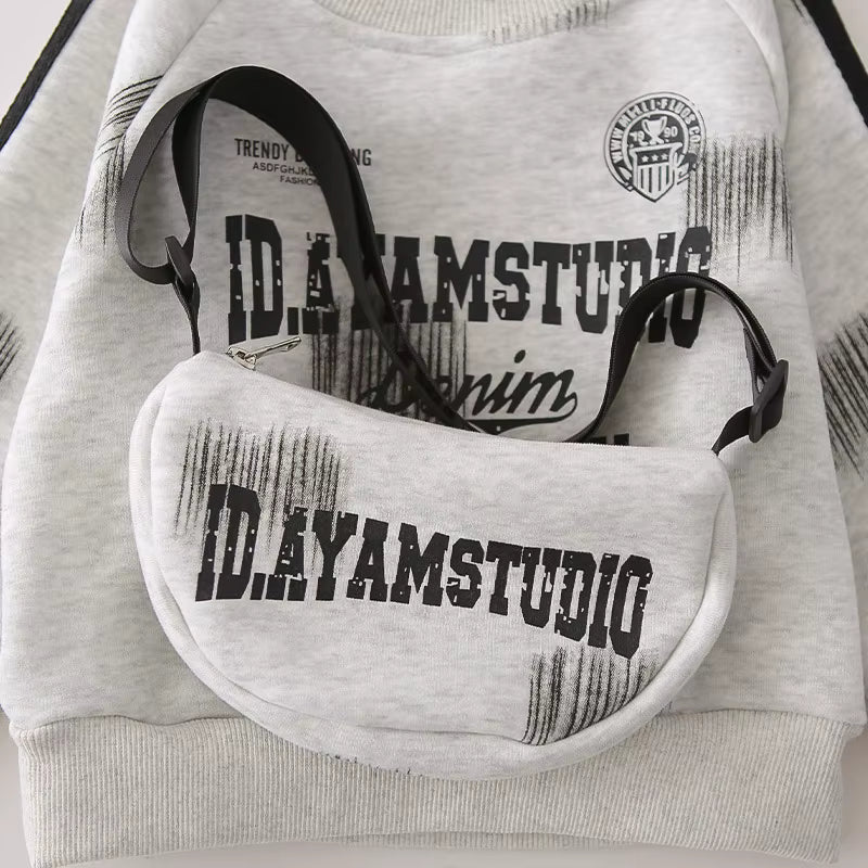 Boys Grey Imported Co-Ord Set [BT-6503] [1 - 5Years]