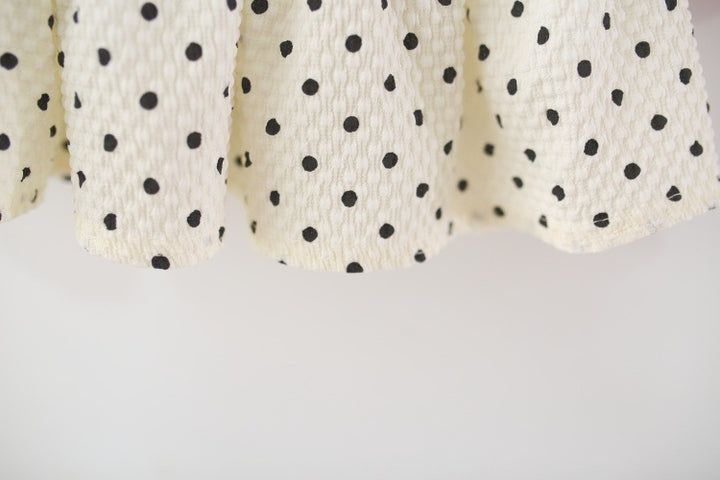Girls Imported Red Polka Dot Frock [GF-6382] (9M - 4Years)